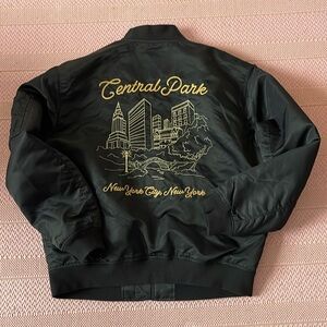 Abercrombie & Fitch chain stitch bomber jacket- Central Park New York